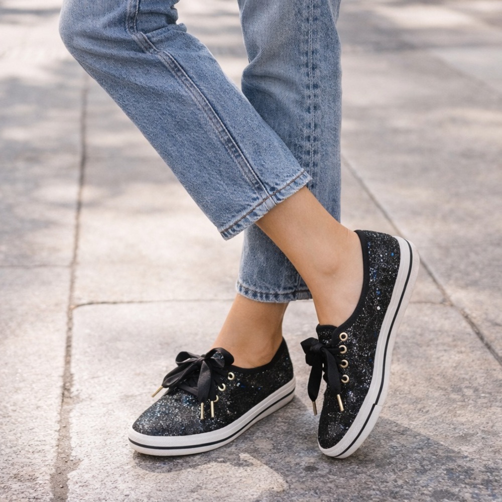 Kate Spade Keds Glitter Sneaker Size 6
